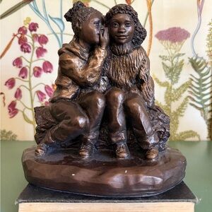 Austin Sculpture Ecila African American Children Girls 1996 Secrets Hard To Find